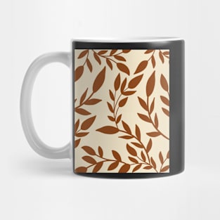 Minimal Wavy Flower leaves Cute  Terraccota Floral Patter Design Mug